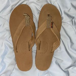 Womens Size large (7.5-8.5) Rainbow flip flops. Brand new.